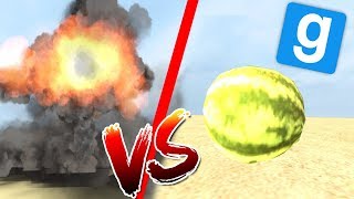 BOMBE NUCLEAIRE VS OBJETS   Garrys Mod [upl. by Liebermann]