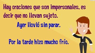 ¿Cómo diferenciar las oraciones personales de las oraciones impersonales [upl. by Brahear]