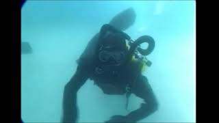 Female Divers are Diving with Neoprene Drysuit in Pool [upl. by Leatrice961]