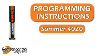 Programming my remote Sommer 4020 [upl. by Key]