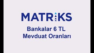 Bankalar 6 TL Mevduat Oranları [upl. by Eire3]