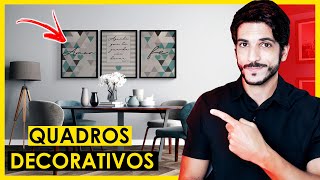 QUADROS DECORATIVOS  COMO DECORAR SUA CASA GASTANDO POUCO [upl. by Ursulette]