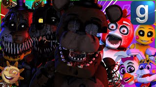 Gmod FNAF  Review  Brand New Glamrock Freddy Map Scrap Lefty Final Nights 4 Ragdolls amp More [upl. by Nairad]