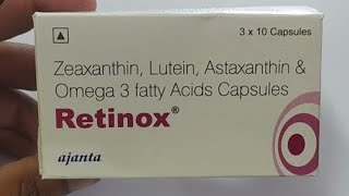 Retinox Capsule  Zeaxanthin Lutein Astaxanthin amp Omega 3 fatty Acids Capsules  Retinox Capsule Use [upl. by Branham]