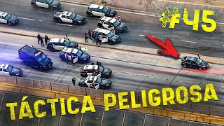 Persecución policial en EEUU se encontraron con 8 patrullas policiales [upl. by Solracsiul835]