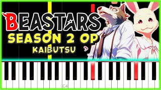 Beastars Season 2 OP  Kaibutsu  YOASOBI  EASY Piano Tutorial [upl. by Enirtak]