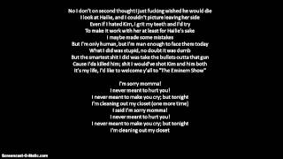 Eminem Clean out my Closet Lyrics [upl. by Nahc]