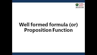 Well Formed Formula or Propositional function [upl. by Anazus]