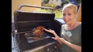 Hähnchen grillen mit Rotisseriespieß DIY Broiler [upl. by Maryn]