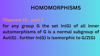 for any group G the set InG of all inner automorphisms of G is a normal subgroup of AutG [upl. by Lyndsie]