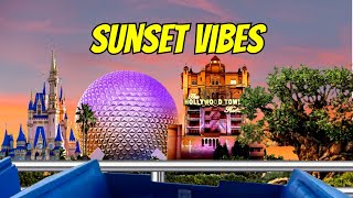 Disney Resort TV Sunset on the People Mover [upl. by Scholz972]