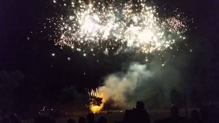 Coralville IA Fireworks Fireball Explosion 2014 [upl. by Einnok979]