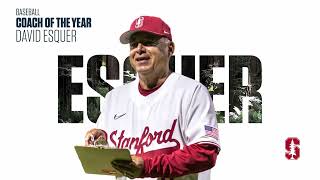 Stanfords David Esquer repeats as 2023 Pac12 Baseball Coach of the Year [upl. by Nreval803]