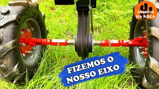 EIXO DESBLOQUEADO PARA TRATORITO MOTOCULTIVADOR FIZEMOS O NOSSO [upl. by Ynnep]