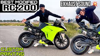 BEST MODIFIED RC200  LOUD EXHAUST ‼️ CELEBRITY BIKE 😍 UNKNOWNRIDER rc200 modified akrapovic [upl. by Enyale]