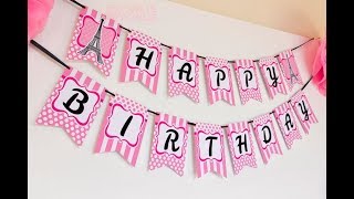 How to make special birthday banner using Microsoft Publisher 2016 [upl. by Minnnie194]