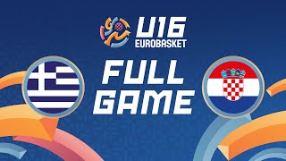 Group Phase  Greece v Croatia  Full Basketball Game  FIBA U16 EuroBasket 2024 [upl. by Nogem]