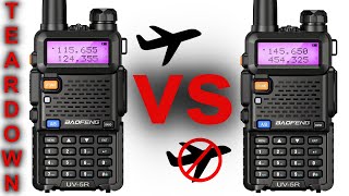 BAOFENG UV5R Airband vs non airband TEARDOWN [upl. by Armil]