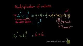 Multiplication of Indices  Index Laws part 1 [upl. by Staten]