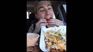 MUKBANG ASMR EATING LOADED DOUBLE CHEESEBURGER WITH RANCH [upl. by Bak]