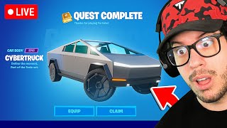 Unlocking TESLA CYBERTRUCK in FORTNITE Free [upl. by Brechtel]