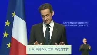 PRÉSIDENTIELLES 2012 Discours de Nicolas Sarkozy 6 Mai 2012 à la Mutualité [upl. by Naesyar670]