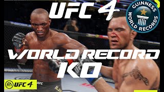 UFC 4 WORLD RECORD FASTEST KNOCKOUT 1 SECOND [upl. by Rraval212]