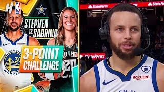 Steph Curry on 3point challenge with Sabrina Ionescu at 2024 NBA AllStar Weekend [upl. by Pazit]