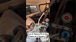 First gen Tacoma Talaria E bike tight fit but works 1stgentacoma [upl. by Jerol15]