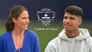 Carlos Alcaraz joins Johanna Konta for afternoon tea 🫖 [upl. by Cousin]