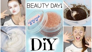 DIY BEAUTY DAY  Lipscrub Facepeeling amp Facemask [upl. by Namien]