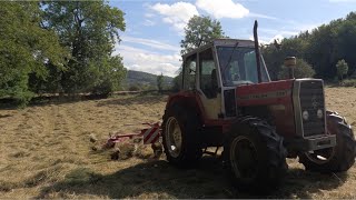 Tedding in Massey Ferguson 698T [upl. by Ariaic]