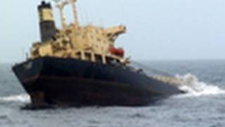 Caught on camera Ship sinks near Mumbai [upl. by Emeline]