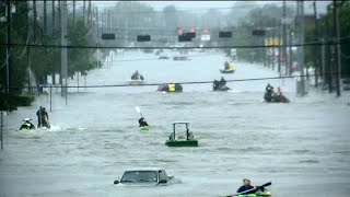 Floods surge in Houston as water flows from reservoirs [upl. by Jordanna]