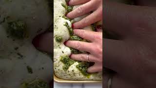 Swirled Pesto Focaccia A Taste of Summers End [upl. by Natalina482]