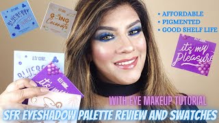 Sfr Eyeshadow Palette  Review  Swatches  Makeup Tutorial [upl. by Anifesoj]