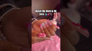 Watch Me Work In 60 Secs 🫧💕💅🏽YT A’Dalia Marissa 🎥 nails explorepage trending vlog [upl. by Ecinahc160]