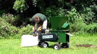 A Mighty Mac Shredder Chipper processes seaweed from Maine [upl. by Neztnaj176]