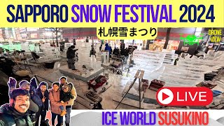 Sapporo Snow Festival 2024  札幌 雪 まつり 2024  Susukino Ice World [upl. by Jess]