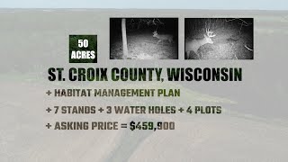 PENDING 50 ACRES FOR SALE  ST CROIX COUNTY WISCONSIN [upl. by Prendergast]