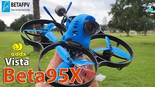 Betafpv Beta95x Caddx Vista Whoop  Review Setup amp Flight Footage [upl. by Adlesirk]