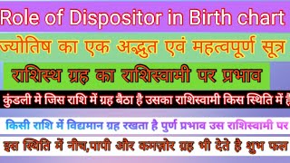 Role of Dispositor in birth chartकिसी राशिस्थ ग्रह का राशिस्वामी पर प्रभाव ज्योतिष का अद्भुत सूत्र [upl. by Uriisa]