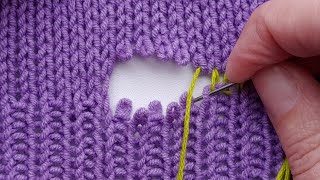 Quick and Easy Yarn Repair Fixing a Broken Thread in a Knitted Sweater 🧶🔧  Beginners Tutorial [upl. by Tranquada]