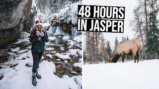 Exploring Jasper National Park  Ice Walk Through Maligne Canyon [upl. by Ailemak]