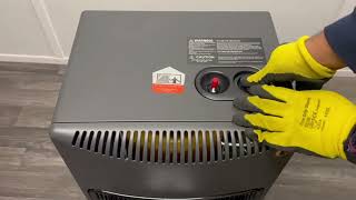 Glow Warm Essentials Gas Heater  How to Operate [upl. by Ylrac]