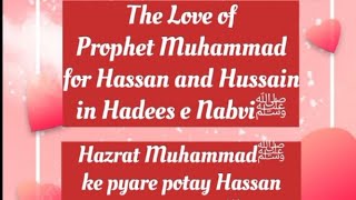 Hassan amp HussainThe Gems of Hades e Nabviﷺ  Hassan Hussain pyare Nawasy  Ya Hadi Islamic channel [upl. by Lilas]