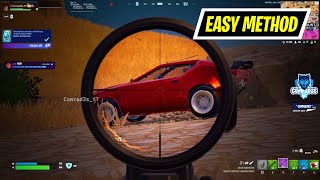 How to EASILY Knockback vehicles with Heavy Impact Sniper Rifle Fortnite [upl. by Amada575]