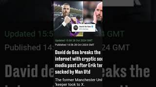 David de Gea sends another message to Erik ten Hag after Man Utd sacking and its got fans talking [upl. by Kandy]