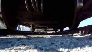 Carrizo Gorge Railway CZRy UP 2034 Roll over  Camera under locomotive [upl. by Adiaros]