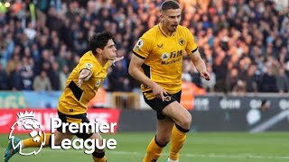 Leander Dendoncker finds Wolves equalizer v Manchester City  Premier League  NBC Sports [upl. by Teemus]